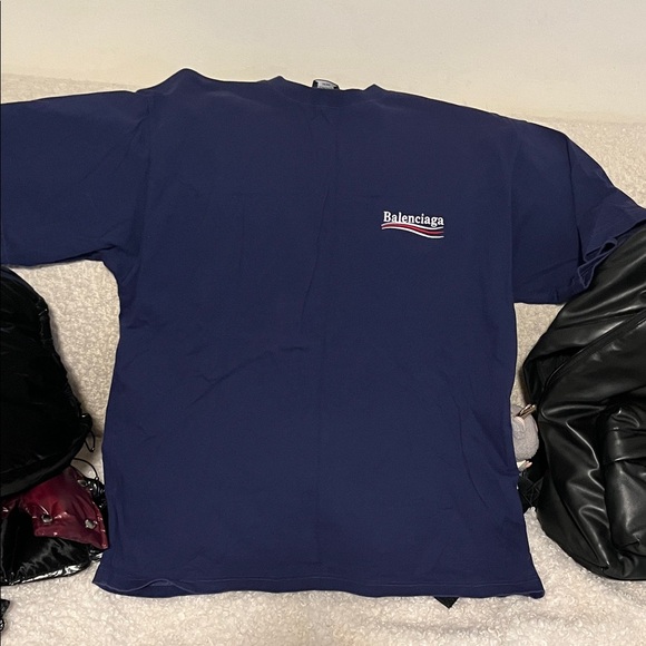 Balenciaga Navy Blue Unisex Oversized Tee